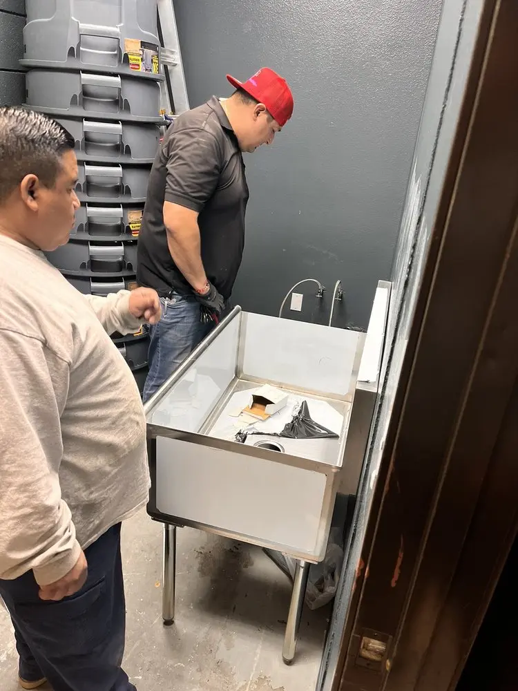 Commercial plumbing and sink installation in Algonquin